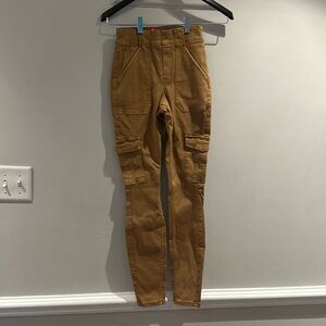 SPANX stretch twill pants, gold